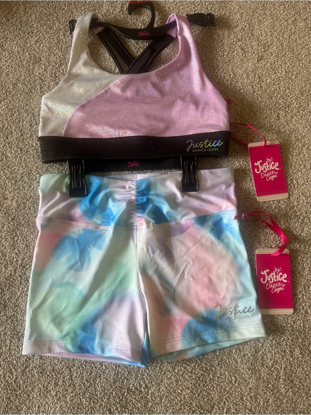 NWT Justice Girls Gym Dance Activewear Set Size M (10)